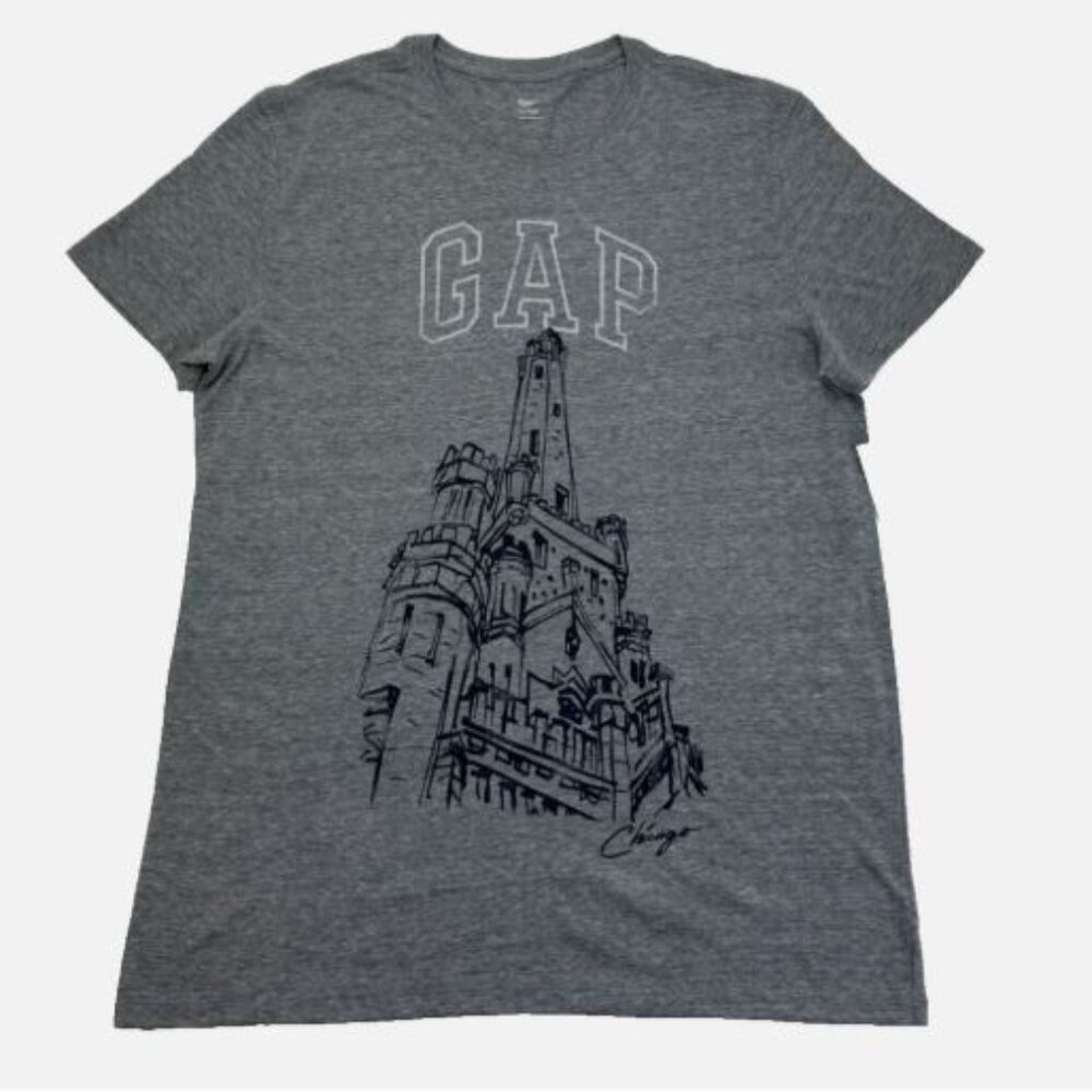Gap Vintage Chicago Birds Cast Iron Regular T-Shirt Tee Men's Size L Grey New